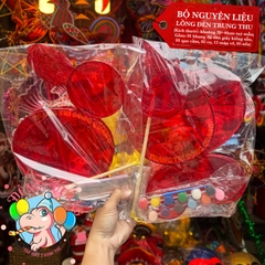 Bộ kit trang trí lồng đèn Trung thu khung tre giấy kiếng (30-60cm)