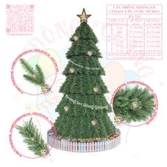 Cây thông khổng lồ 2 loại lá PE, cước nở hoa