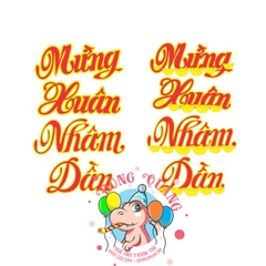 Chữ Tết xốp - Mừng xuân Nhâm Dần