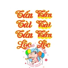 Chữ Tết xốp - Tấn tài tấn lộc