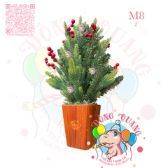 Cây thông mini PE 3 loại lá, cherry