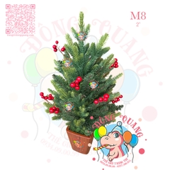 Cây thông mini PE 3 loại lá, cherry