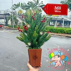 Cây thông mini PE 3 loại lá, cherry