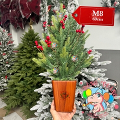Cây thông mini PE 3 loại lá, cherry