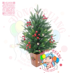 Cây thông mini PE 3 loại lá, cherry