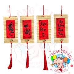 Mành tre dài chữ Tết thư pháp 6-7-9cm