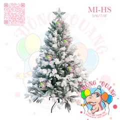 Cây thông PE, cước trắng phủ tuyết (cành tự động xoè)