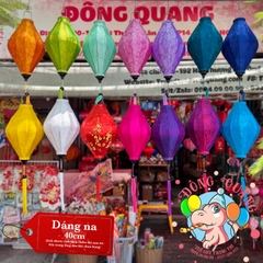 Lồng đèn Hội An vải gấm - dáng na