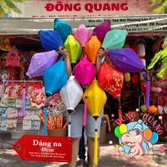 Lồng đèn Hội An vải gấm - dáng na