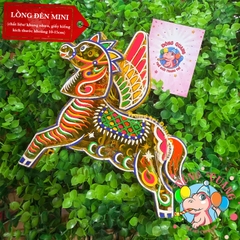 Đèn giấy kiếng khung nhựa mini loại 3