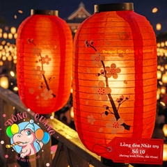 Lồng đèn Nhật Bản vải trụ Hoa Anh Đào (cặp)