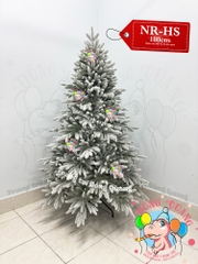 Cây thông phủ tuyết toàn bộ lá PE (cành tự động xoè)