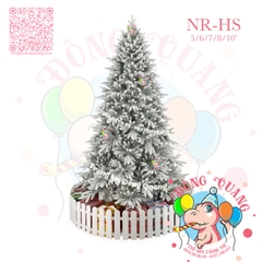 Cây thông phủ tuyết toàn bộ lá PE (cành tự động xoè)