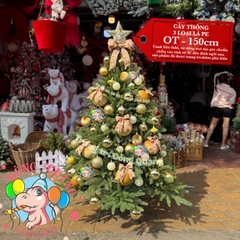 Cây thông 3 loại lá PE (OT - cành tự động xoè)