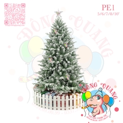 Cây thông PE phủ tuyết (cành tự động xoè)