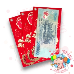 Set 6 bao lì xì đỏ may mắn (bản dài)