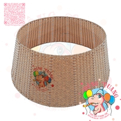 Hàng rào đan giả mây trang trí chân cây thông