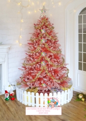 Cây thông PE đỏ phủ tuyết cherry (cành tự động xoè)