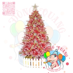 Cây thông PE đỏ phủ tuyết cherry (cành tự động xoè)