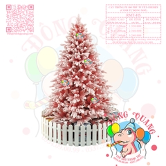 Cây thông PE đỏ phủ tuyết cherry (cành tự động xoè)