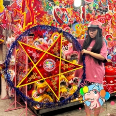 Đèn Trung thu Ông sao giấy kiếng