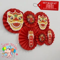 Quạt giấy xếp thủ công (set 6)
