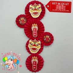 Quạt giấy xếp thủ công (set 6)