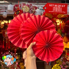 Quạt giấy xếp thủ công (set 6)