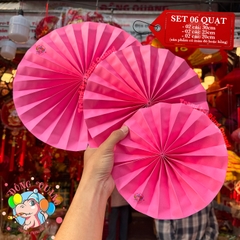 Quạt giấy xếp thủ công (set 6)