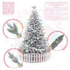 Cây thông PE-SFR phủ tuyết (cành tự động xoè)