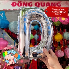 Bong bóng nhôm chữ, số (40/80/100cm) - bạc