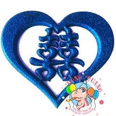 Chữ song Hỷ xốp tim (5 màu)