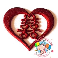 Chữ song Hỷ xốp tim (5 màu)