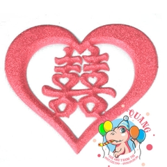 Chữ song Hỷ xốp tim (5 màu)