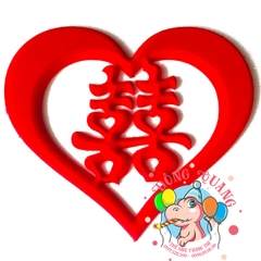 Chữ song Hỷ xốp tim (5 màu)