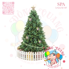 Cây thông PE 3 loại lá, cước nở hoa (cành tự động xoè)