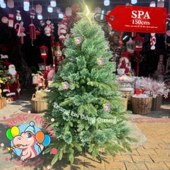 Cây thông PE 3 loại lá, cước nở hoa (cành tự động xoè)