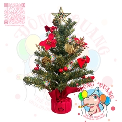 Cây thông mini xanh vàng