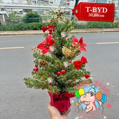 Cây thông mini xanh vàng