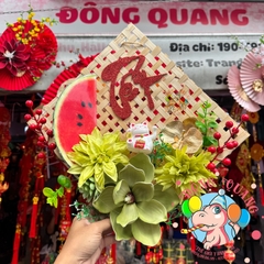 Tấm tre đan trang trí Tết