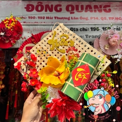 Tấm tre đan trang trí Tết