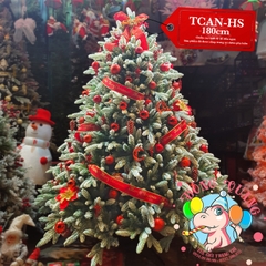 Cây thông PE 2 loại lá phủ tuyết (cành tự động xoè)