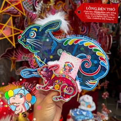 Đèn Trung thu giấy kiếng khung nhựa lớn 25cm