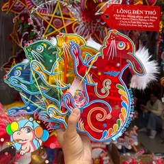 Đèn Trung thu giấy kiếng khung nhựa lớn 25cm