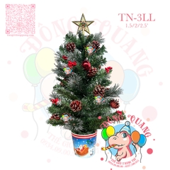 Cây thông mini 3 loại lá có trang trí