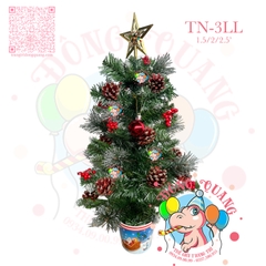 Cây thông mini 3 loại lá có trang trí