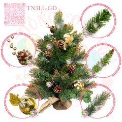 Cây thông mini 3 loại lá lăn kim tuyến