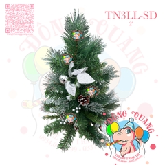 Cây thông mini 3 loại lá lăn kim tuyến