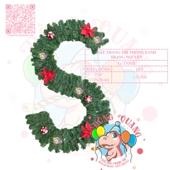 Dây trang trí thông xanh trạng nguyên