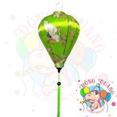 Lồng đèn Hội An vải bóng hoa văn - dáng tỏi